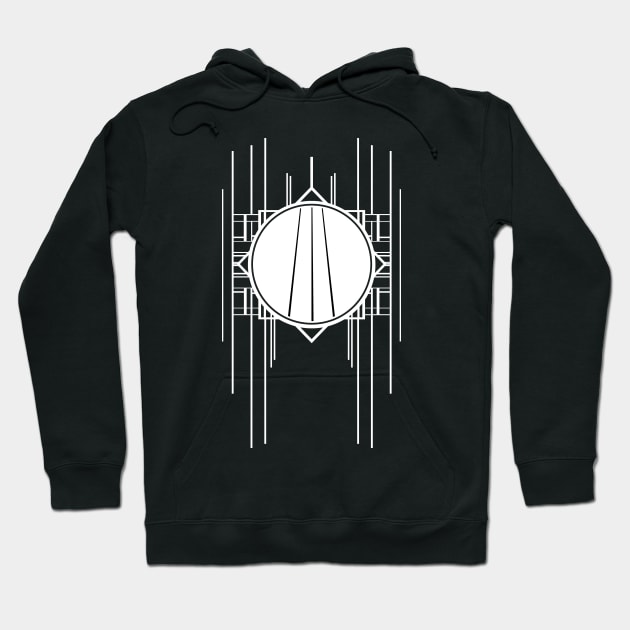 Abstract Geometric sporty white parallel lines pattern Hoodie by designsbyxarah